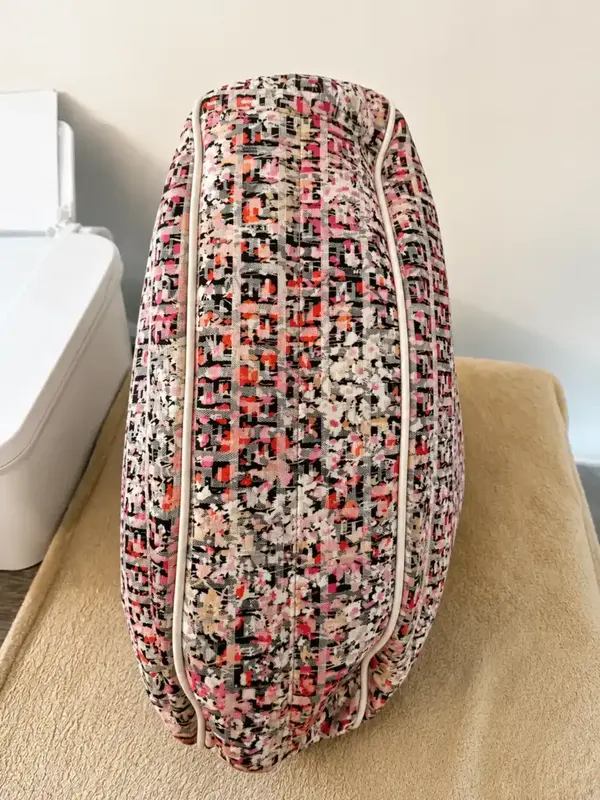 Fendi Leather Tote Bag Zucchino Red White Black - Image 4
