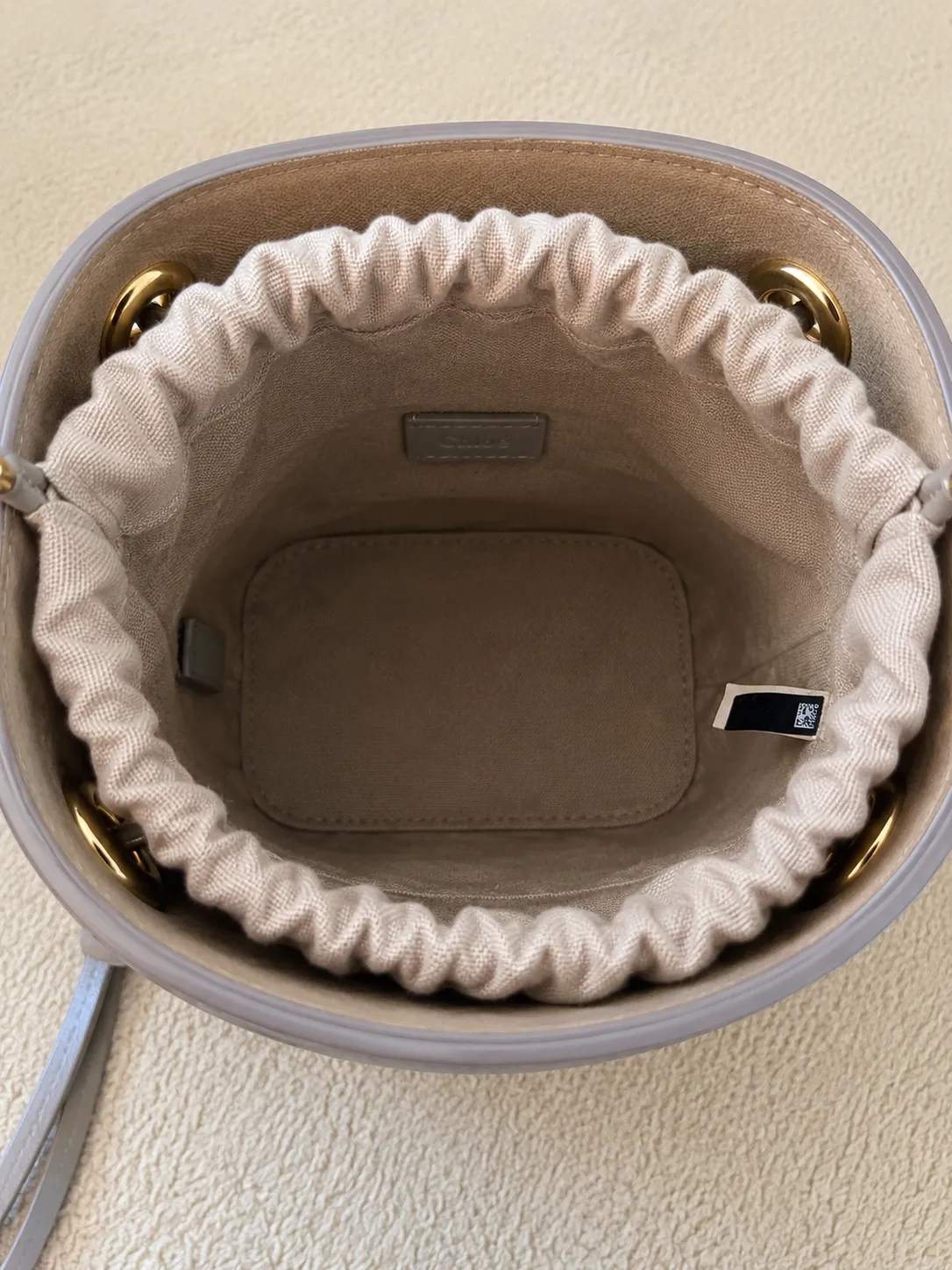 Chloe Grey Leather Small Roy Bucket Bag - Image 6