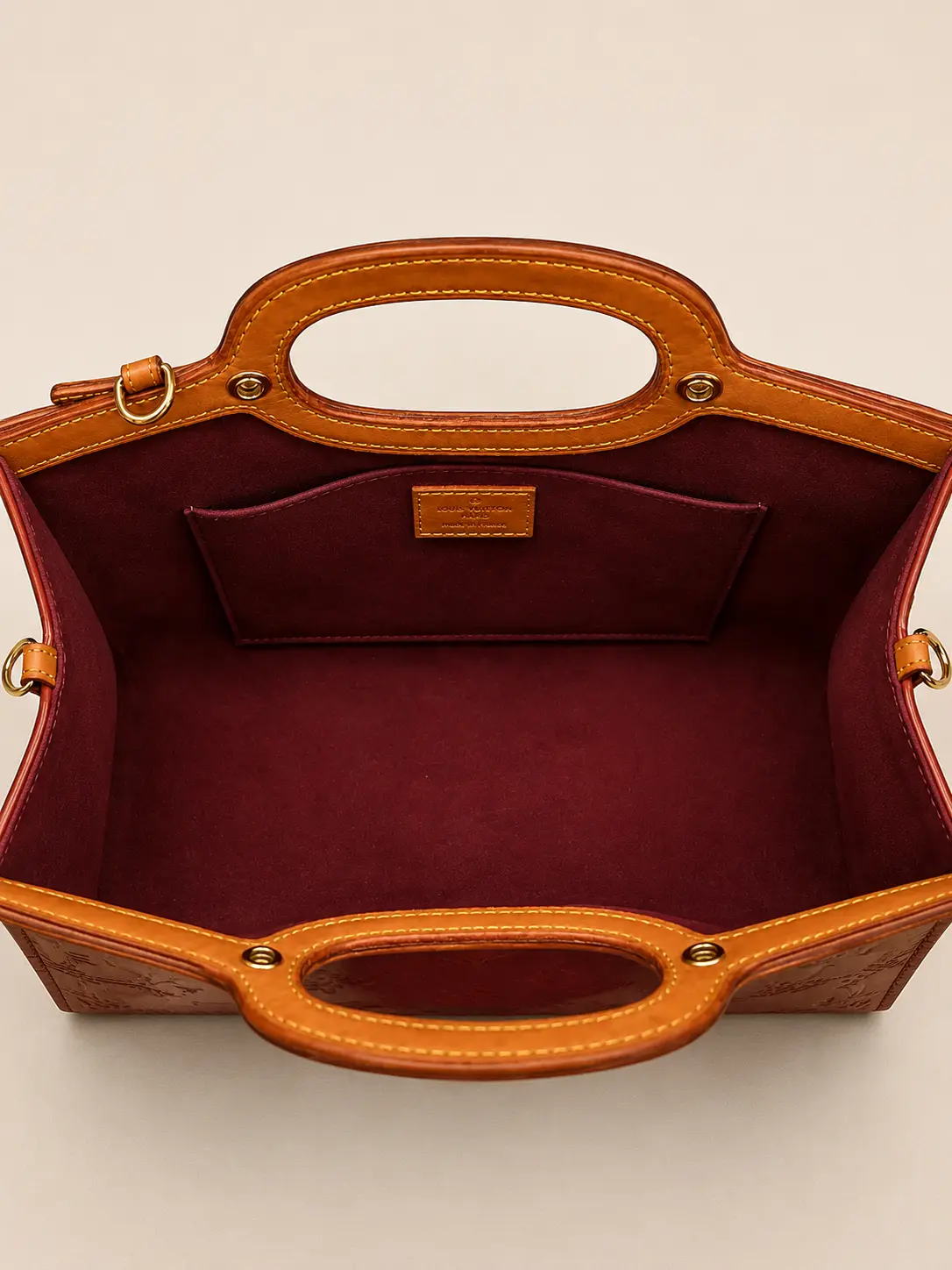 Louis Vuitton Red Leather Tote Bag Roxbury Drive Vernis - Image 5