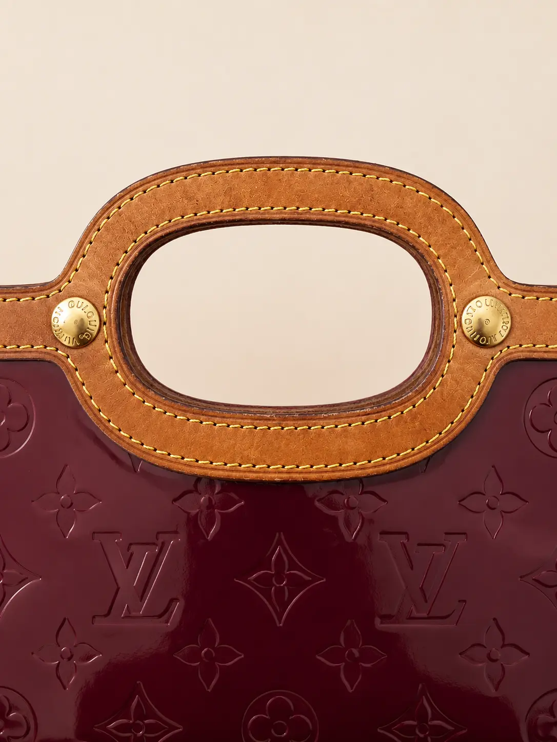Louis Vuitton Red Leather Tote Bag Roxbury Drive Vernis - Image 6