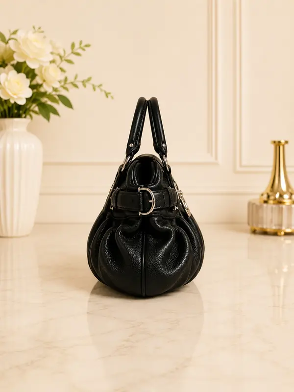 Salvatore Ferragamo Black Leather Tote Bag Calfskin - Image 3