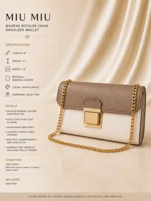 Miu Miu Beige Wallet on Chain