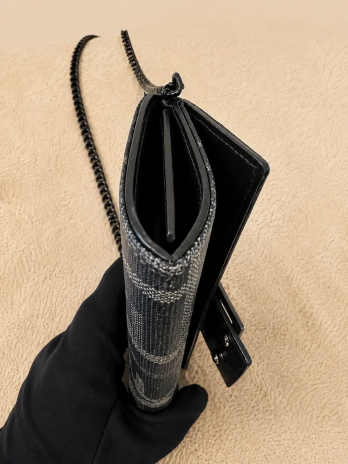 MCM Black Coated Canvas Crossbody Bag Visetos Large Patricia - Image 3