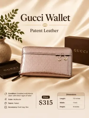 Gucci Multicolor Patent Leather Wallet