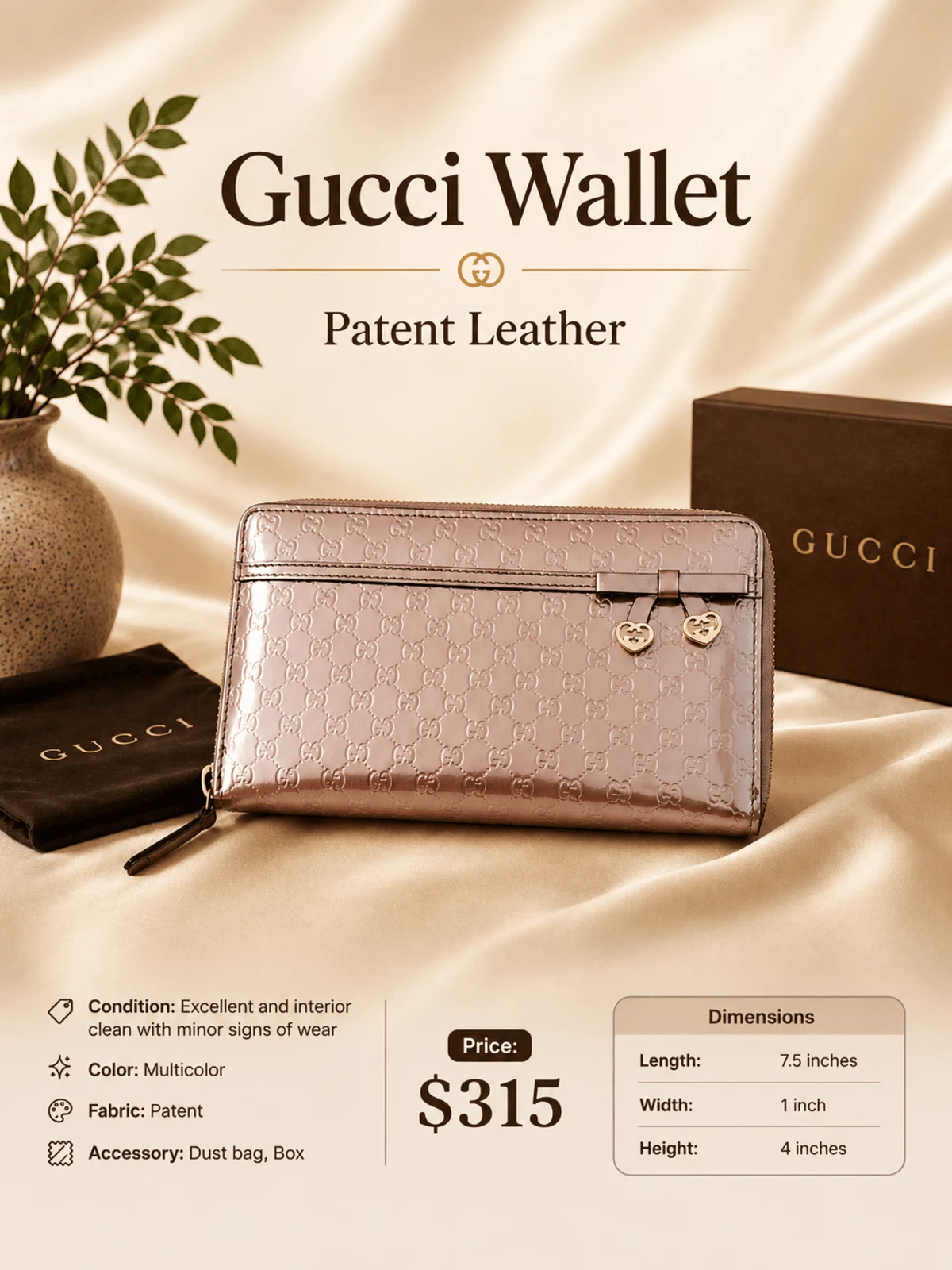 Gucci Multicolor Patent Leather Wallet